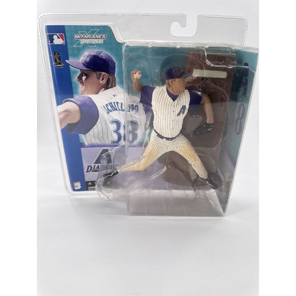 2002 McFarlane Curt Schilling 6" Sports Figure Arizona Diamondbacks White New